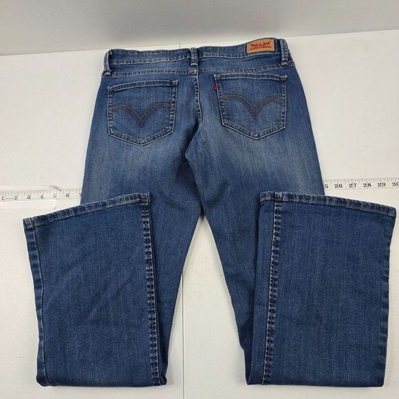 Levi's 515 boot cut jeans blue 7 denim womens 28x32 medium wash 4598 - Picture 3 of 13